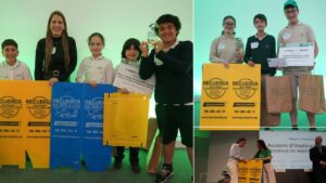 Reciclamás obsequió con ecopapeleras a los centros educativos ganadores en Acción por el Clima.