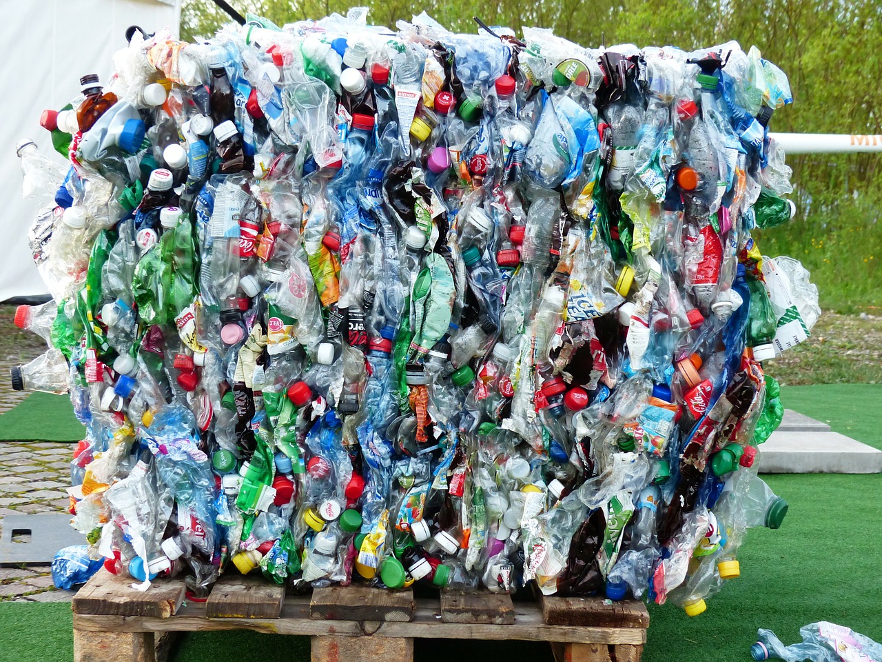 Bala de plástico reciclado